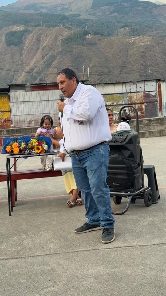 Alexis Pro hablando sobre la recuperación de espacios públicos en Quillabamba